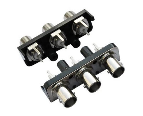 三同軸bnc連接器 黑色塑膠外殼 直式