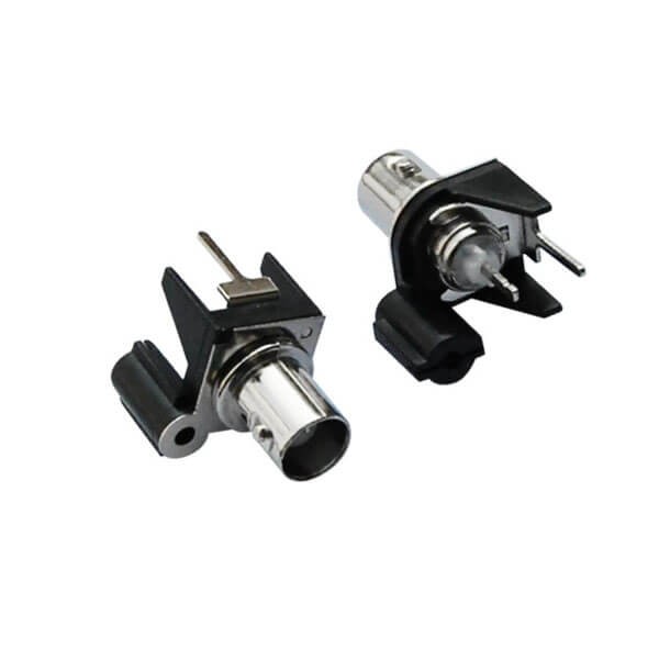 pcb射頻連接器50歐姆黑色塑膠外殼 絕緣直式母頭