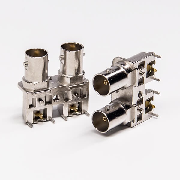 母頭彎式射頻同軸BNC連接器PCB板端