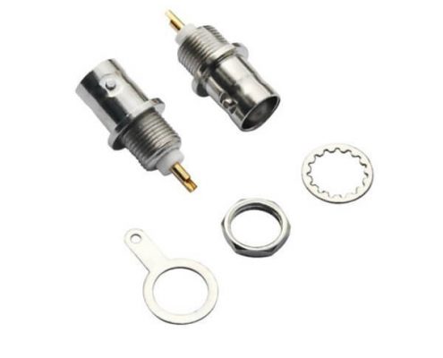 直式穿墻BNC射頻同軸連接器母頭電纜