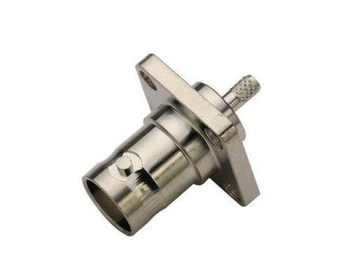 BNC方形4孔法蘭鋅合金射頻同軸線(xiàn)纜連接器