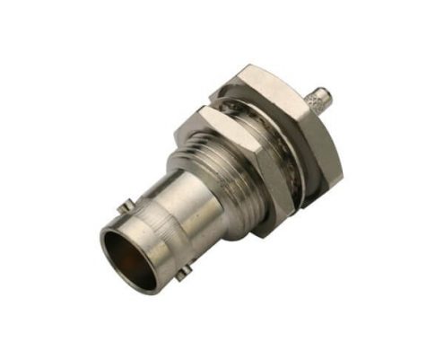 bnc母頭焊線(xiàn)式防水穿墻直式射頻同軸電纜連接器