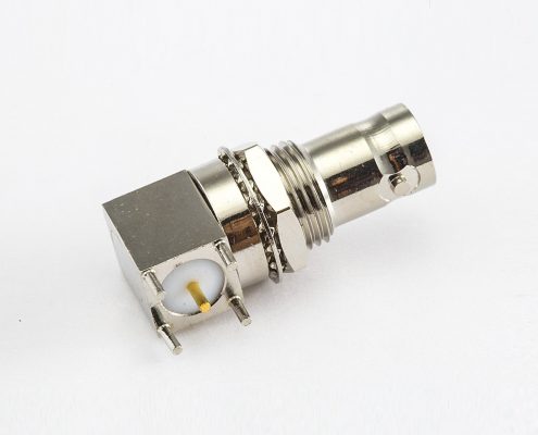 BNCPCB安裝連接器母頭彎插面板安裝前鎖穿墻50Ω