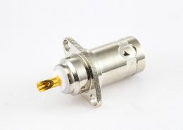 BNC連接器面板安裝直插2孔法蘭焊接接線50Ω