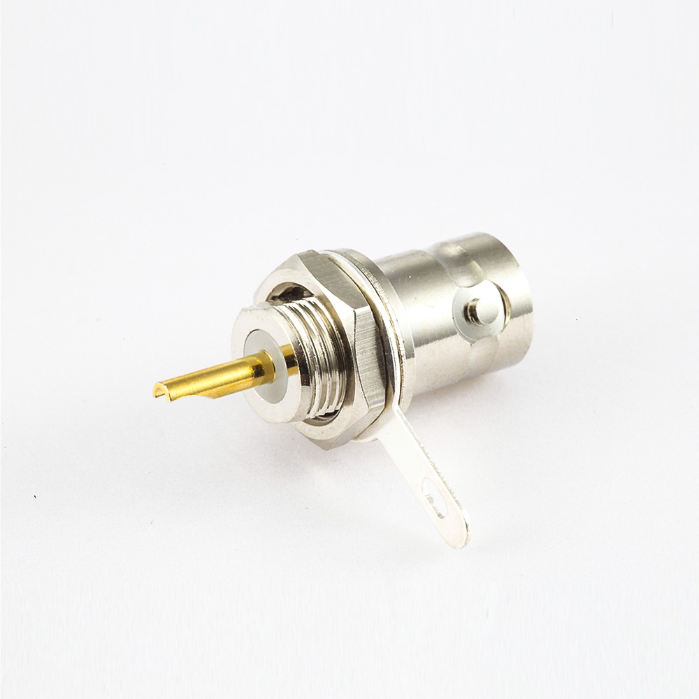 接地BNC50Ω插座直連接器面板安裝后鎖穿墻接線焊接
