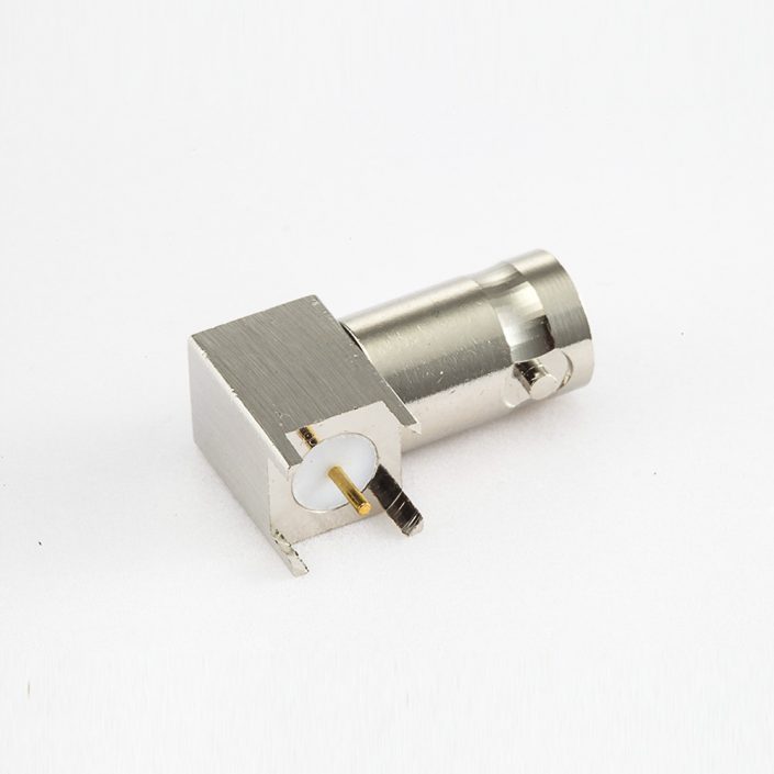 BNC 50Ω母頭彎式焊接PCB板的座子 BNC 50Ω母頭彎式焊接PCB板的座子