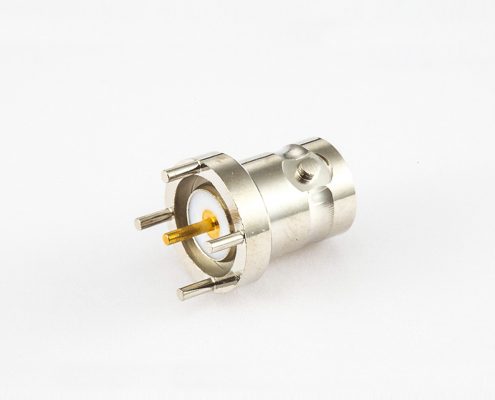 BNC連接器50Ω母頭直式焊接PCB板座子