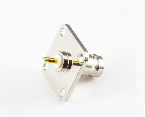 BNC連接器50歐姆母頭直式法蘭盤(pán)式座子