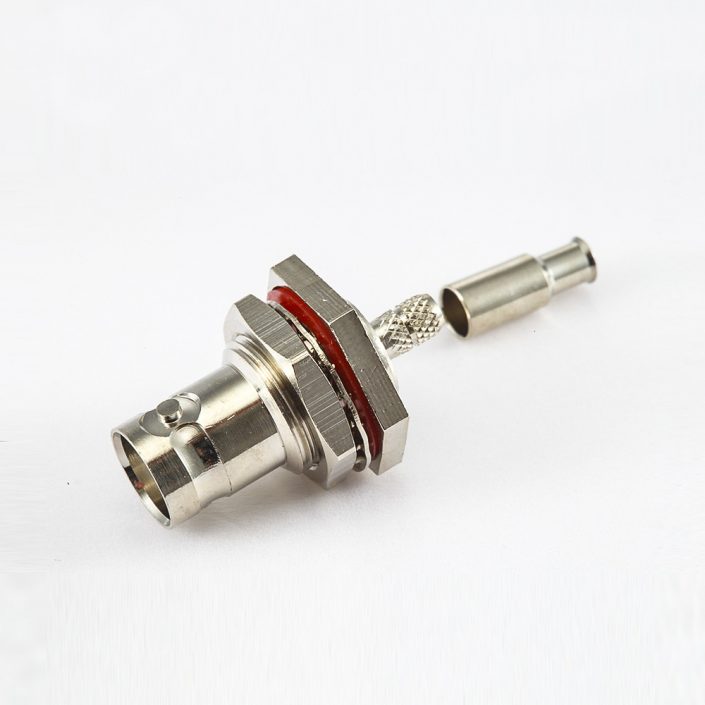 BNC連接器直母頭式帶螺母壓接RG174/RG316電纜 BNC連接器直母頭式帶螺母壓接RG174/RG316電纜