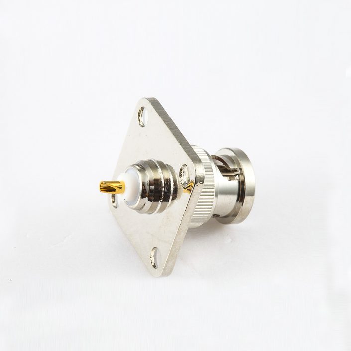 BNC直式公頭法蘭盤式座子