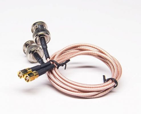 BNC同軸電纜線BNC公頭轉(zhuǎn)SMC 公頭接RG316線長50cm