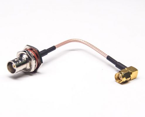 BNC線材防水母頭直式50歐姆轉(zhuǎn)SMA反極公頭彎式接RG316線