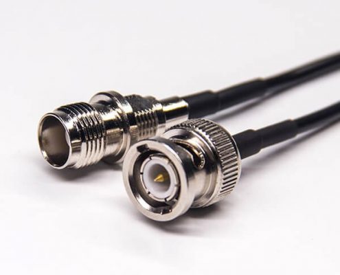 tnc母頭 接頭轉(zhuǎn)bnc直公頭180度射頻線接RG174線材