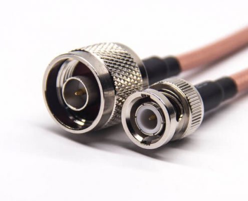 射頻線(xiàn)接頭N型公頭直式轉(zhuǎn)BNC公頭直式接RG142