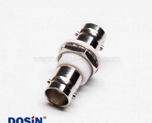 bnc轉(zhuǎn)接頭母轉(zhuǎn)母穿墻直式接PCB板連接器